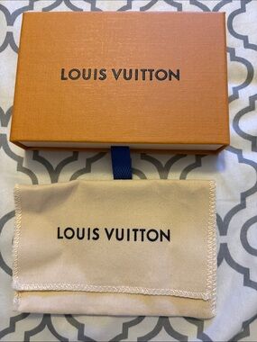 Louis Vuitton Orange and Navy Box with Beige Dust Pouch